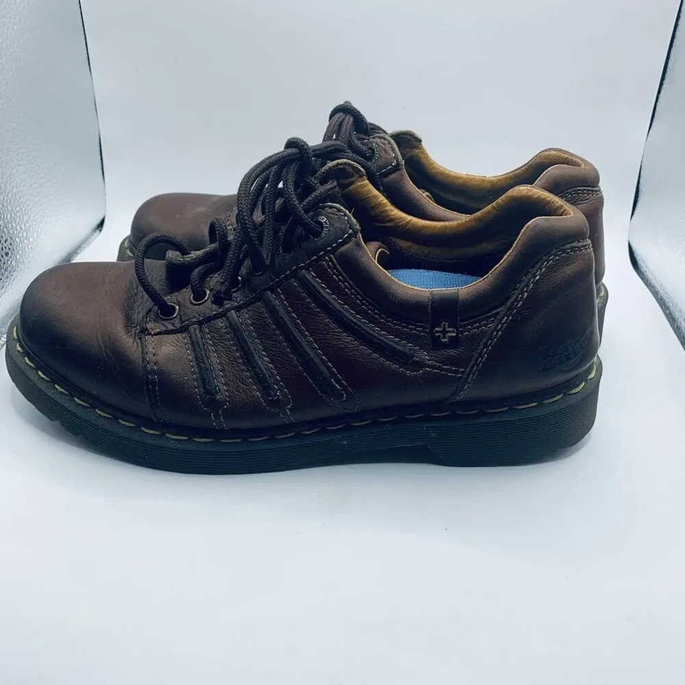 Dr. Martens Brown Leather 12037 AW004 Platform shoes Size EU42 Us 10 NEW INSERTS